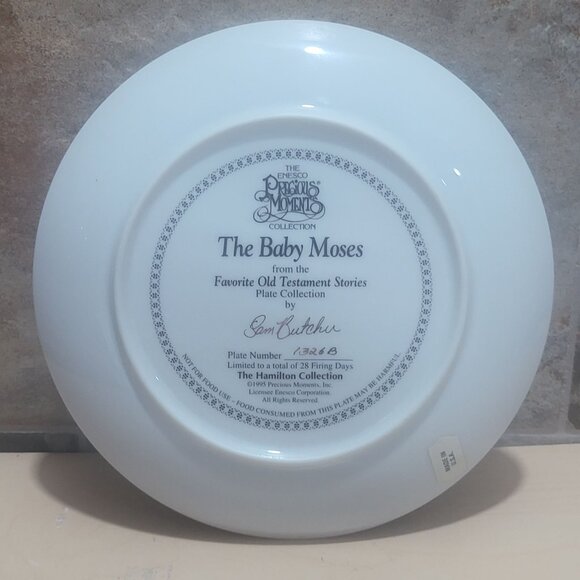 Enesco Precious Moments The Baby Moses Decorative Plate The Hamilton Collection - Picture 4 of 12